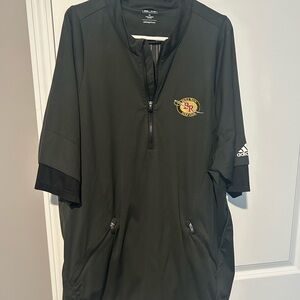 Adidas Charcoal and Black Half-Zip Golf Pullover XL